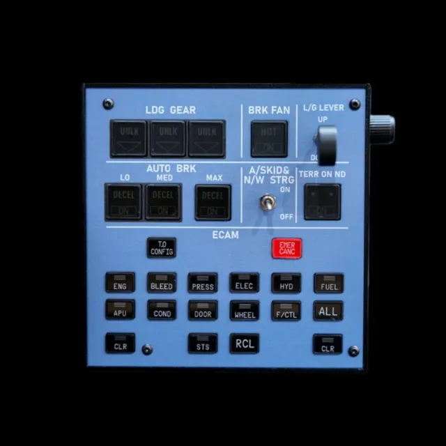 Rowsfire A103 A320 Fahrwerk ECAM-Panel hinterleuchtet