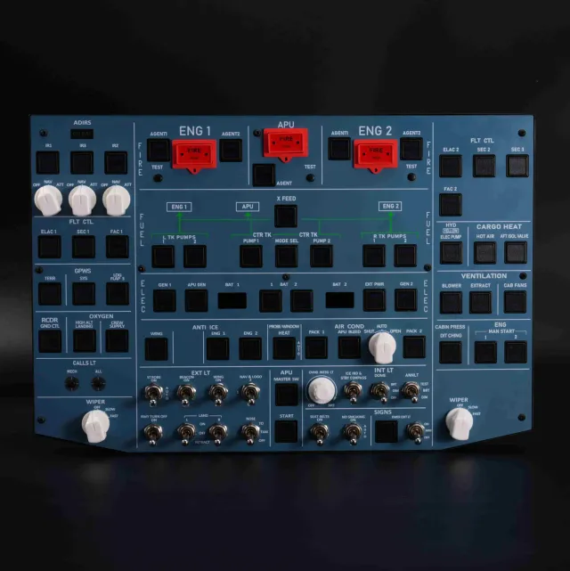 Rowsfire A107 Pro V4.0 Overhead-Panel beleuchtet A320