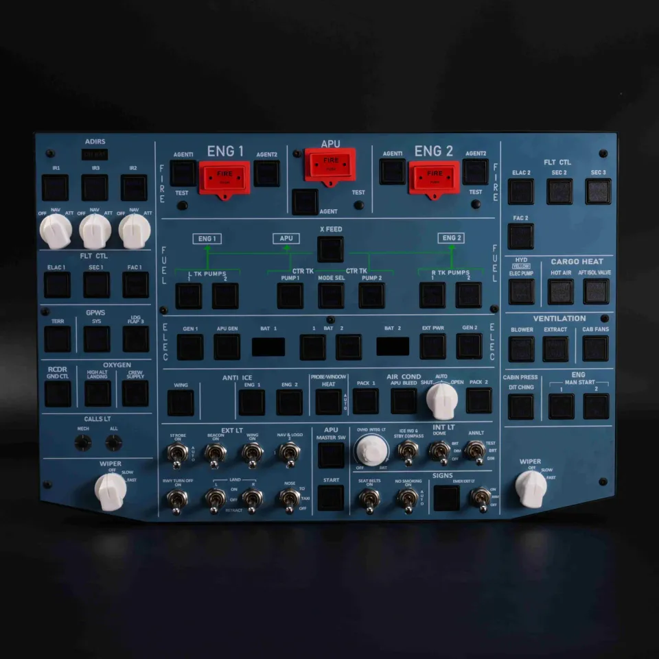Rowsfire A107 Pro V4.0 Overhead-Panel beleuchtet A320