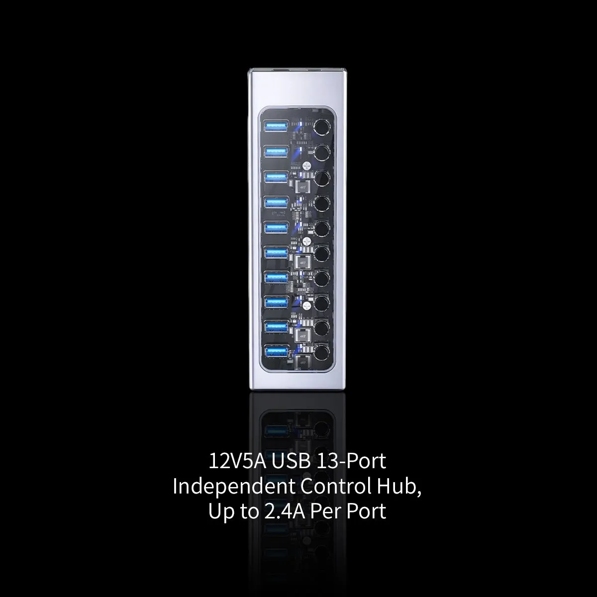 Rowsfire USB-Hub 13-Port USB 3.0 mit Netzteil
