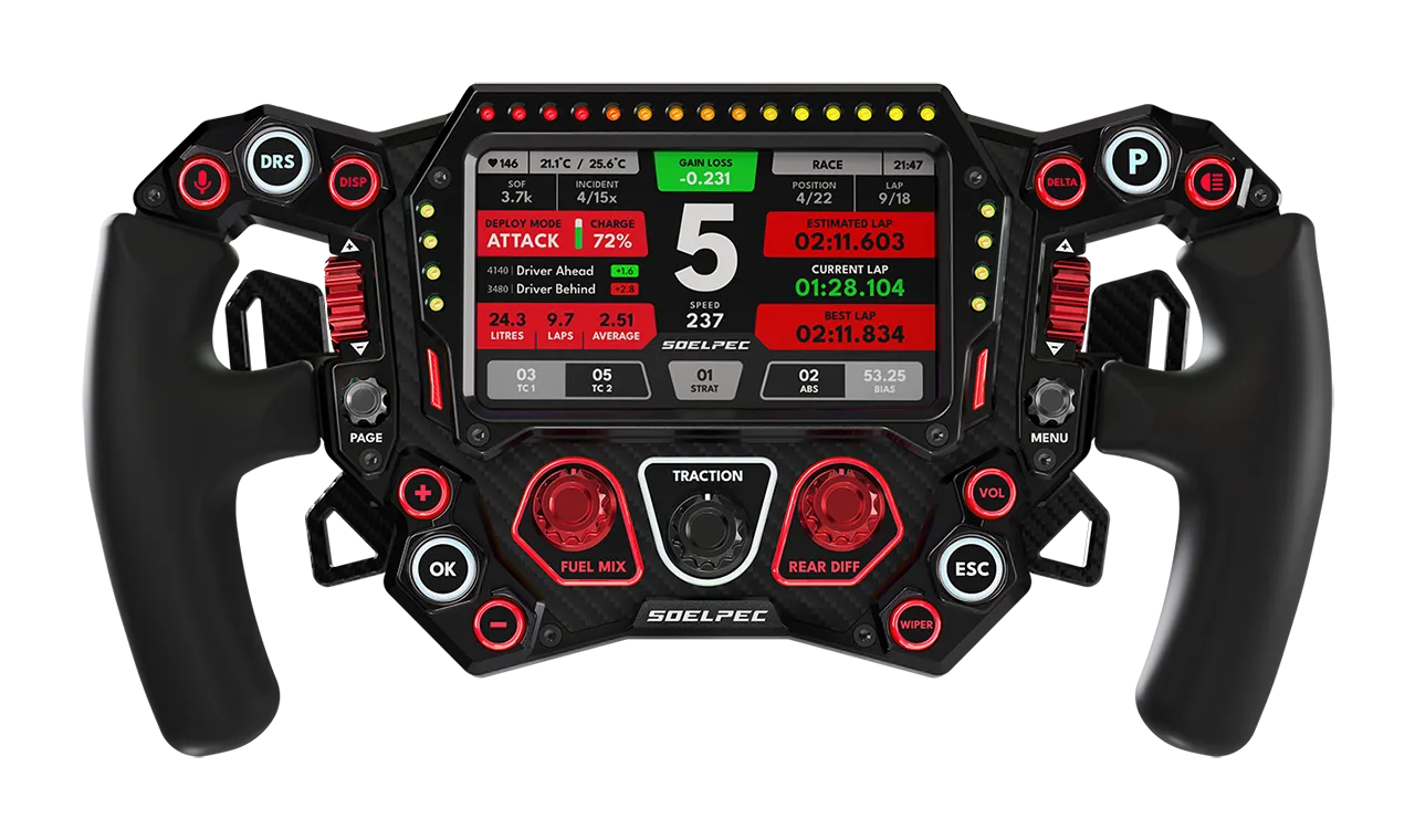 SOELPEC Spectra XR Lenkrad 302 mm mit 5 Zoll Touchdisplay