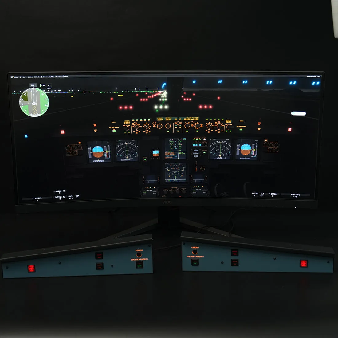 Rowsfire A117 A320 Glareshield-Warnpanel 1:1