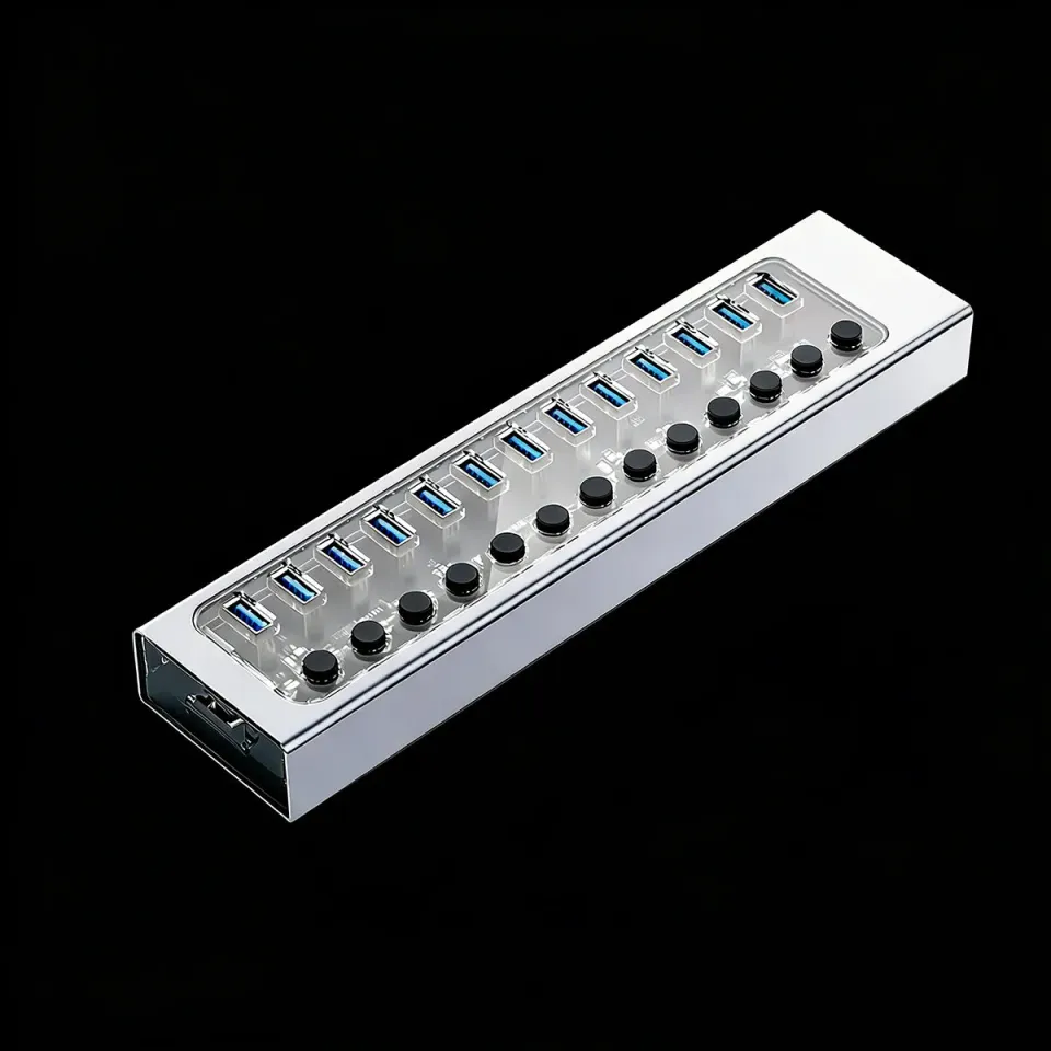 Rowsfire USB-Hub 13-Port USB 3.0 mit Netzteil