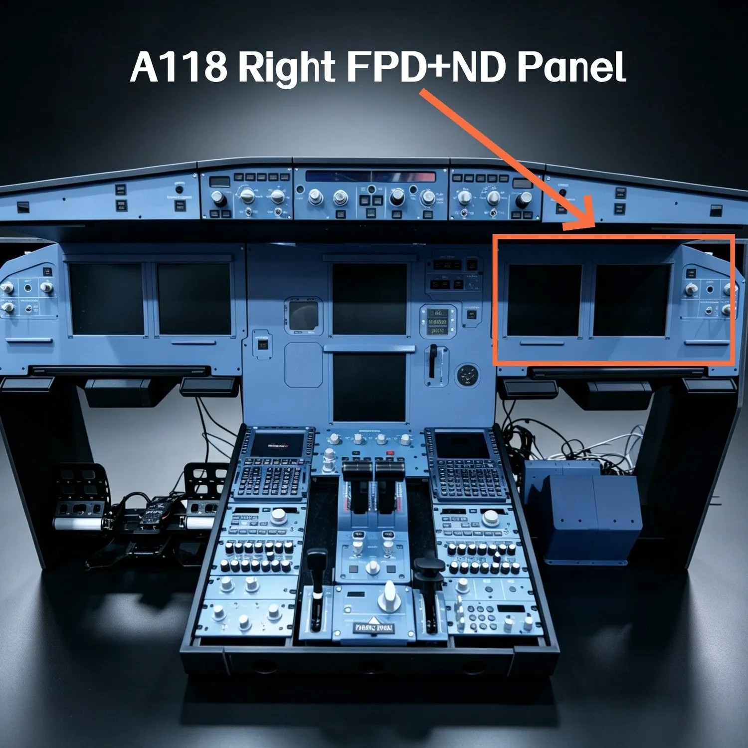 Rowsfire A118 A320 PFD ND Anzeigepanel 1:1 Maßstab