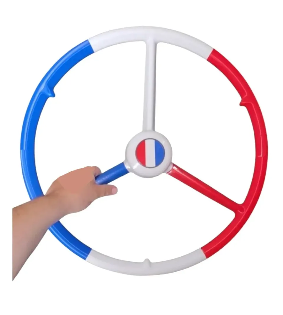 FIGURINE Volant 3 branches France bleu blanc rouge, Volant 50 cm Blanc Lenkrad