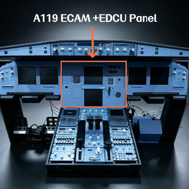 Rowsfire A119 A320 ECAM Panel 1:1 Maßstab