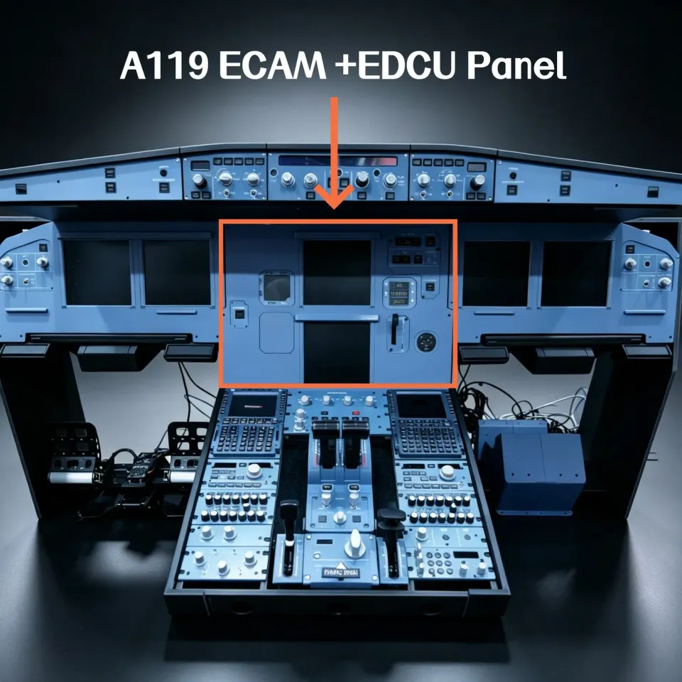 Rowsfire A119 A320 ECAM Panel 1:1 Maßstab