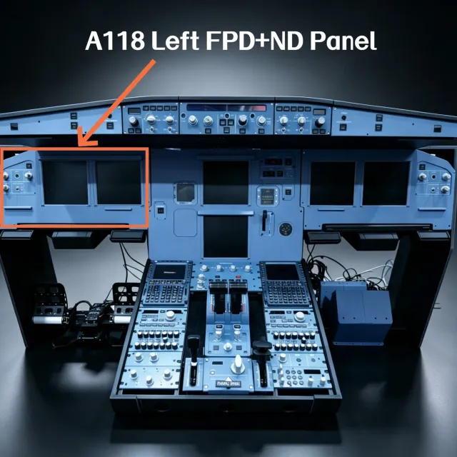 Rowsfire A118 A320 PFD ND Anzeigepanel 1:1 Maßstab