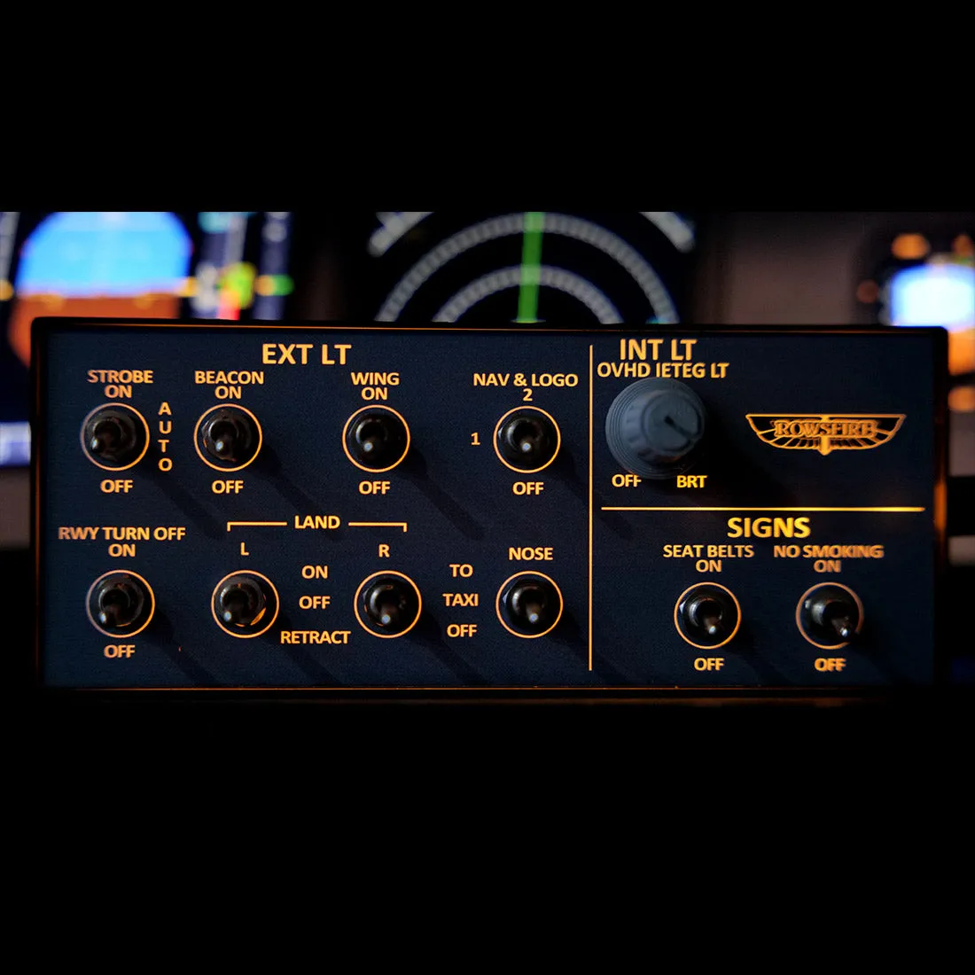 Rowsfire A101 A320 Mini-Overhead-Panel hinterleuchtet