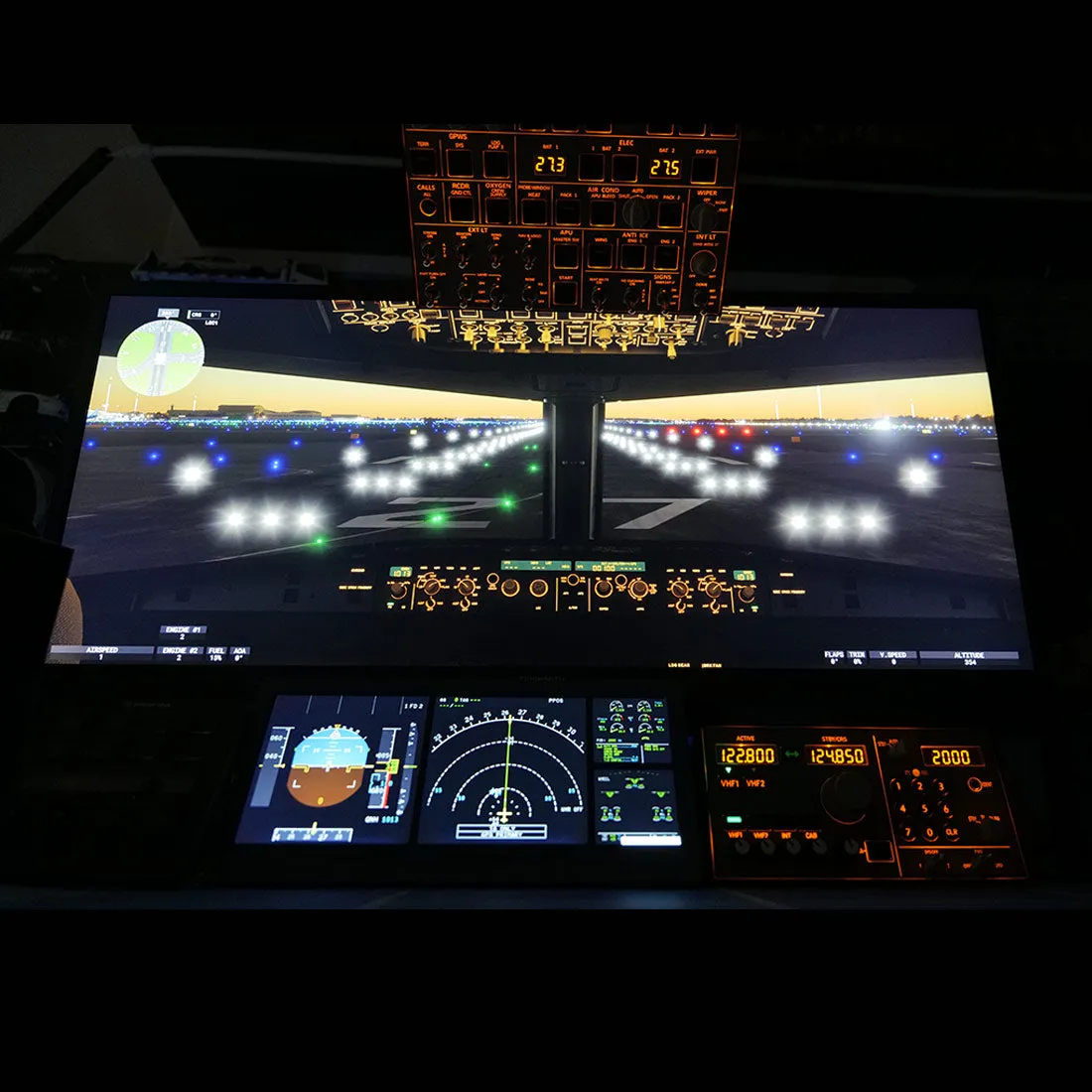 Rowsfire A105 V3.0 RMP ATC-Panel beleuchtet A320
