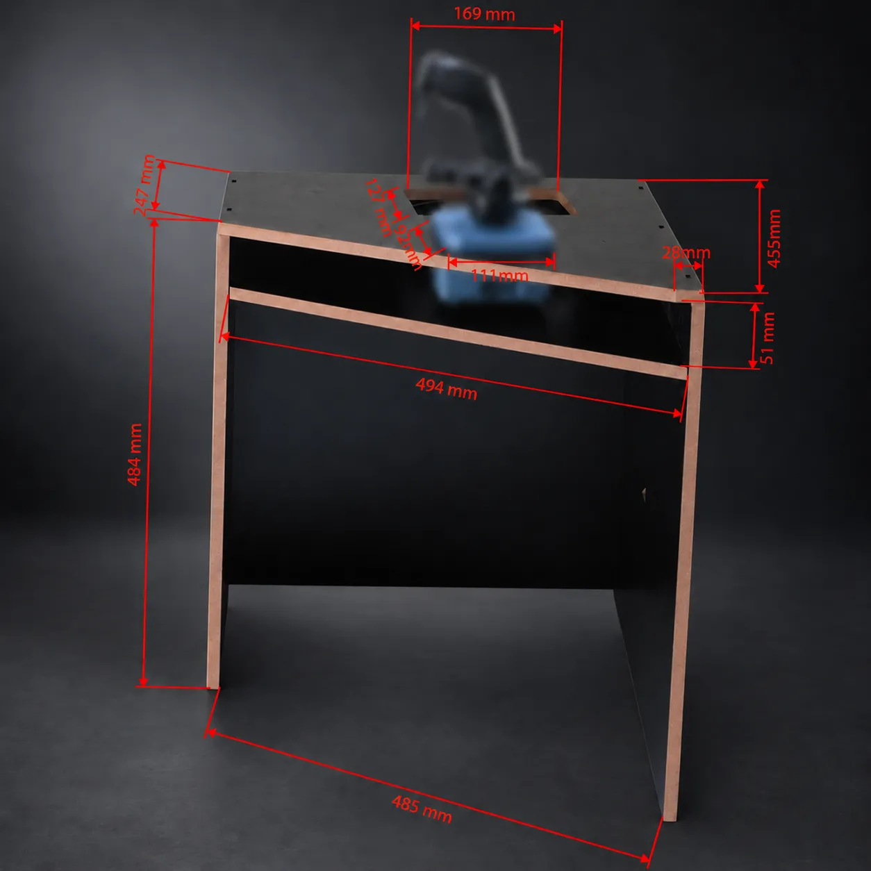 Rowsfire A221 A320 Joystick Handradständer MDF 1:1